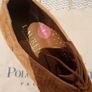 Free Post - Ralph Lauren Tan Leather - Suede Laced Shoes - Size 3: Image 6
