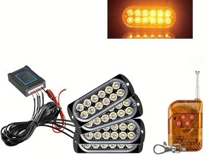 4 X 12 LED Bar Lights 12-24V Van Truck Tractor Car Grille Lamps