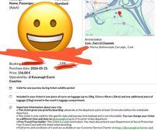 Zach Bryan Bus Ticket- Red Cow Luas Line to Pairc Ui Chaoimhi