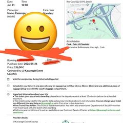 Zach Bryan Bus Ticket- Red Cow Luas Line to Pairc Ui Chaoimhi