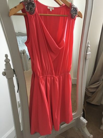 Stunning Coral Pink River Island Dress size 8
