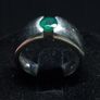 Sterling Silver 925 Green Stone Ring Image 2