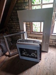 Wall mounted fire and partition