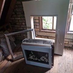 Wall mounted fire and partition