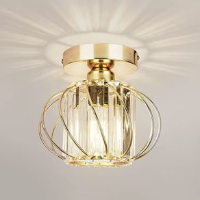HOME Modern Crystal Ceiling Light Fixture- Industrial Mini Semi Flush Mount Ceiling Lighting LED Crystal Chandeliers Fitting for Kitchen Hallway Dining Rooms Living Room (FREE POSTAGE)