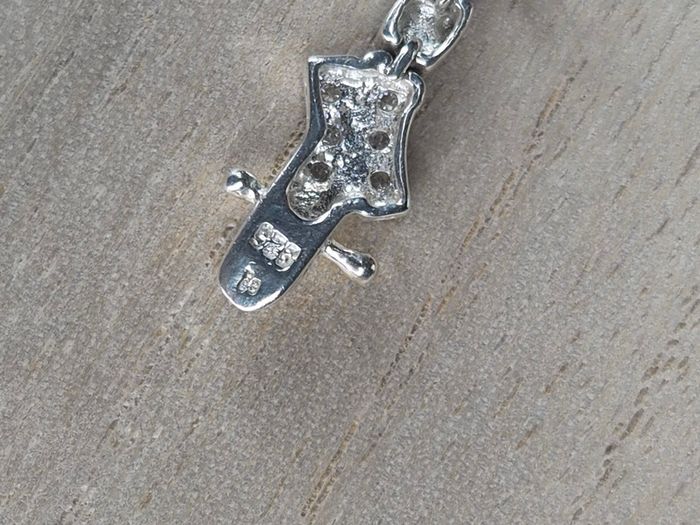Sterling Silver Cubic Zirconia Line Link Bracelet Boxed 17cm