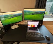 Typhoon Office Desk (Black Glass)