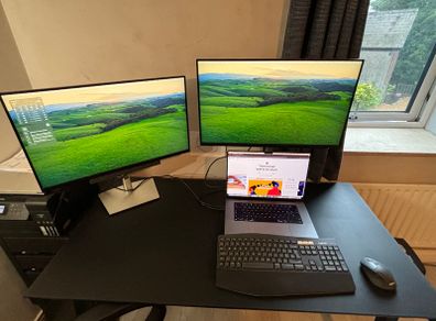 Typhoon Office Desk (Black Glass)