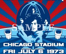 Led Zeppelin concert poster Chicago Stadium 1973 A3 Size Replica