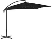 Cantilever Umbrella with Steel Pole 250x250 cm Black