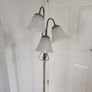 Pair of Traditional 3-Light Brass Floor Lamps Image 2