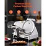 Commercial Meat Slicer, 10 inch Electric Deli Food Slicer, 180W Meat Cutter with a Premium 65Mn Blade, 0-0.4 inch Adjustable Thickness Image 5