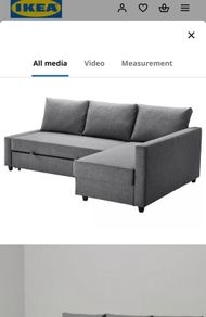 Corner sofa-bed with storage, dark grey