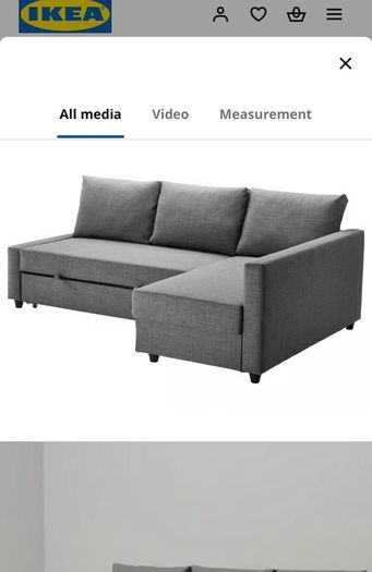 Corner sofa-bed with storage, dark grey