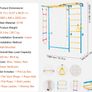 Wall Gym for Kids 7 in 1 Steel Indoor Kids Gym for Exercise Climbing Toys Image 7