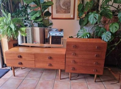 Two sections of vintage Danish furniture