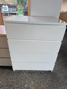 IKEA Malm White Chest of Drawers 1 Large and 1 Small