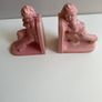 Vintage pink glazed  bookends Image 3