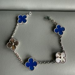 Natural Stone Clover Bracelet