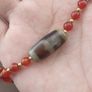 Vintage Treasure Vase Pattern Agate & Carnelian Beads Necklace Image 6