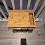 Bamboo Chopping Board with Built-In Phone/Tablet Stand and Storage Trays Image 2