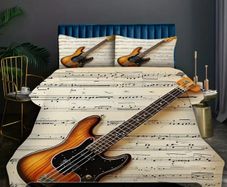 Guitar themed bedding set free postage