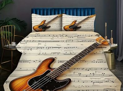 Guitar themed bedding set free postage