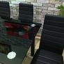 White glass dinning table +6 chairs Image 2