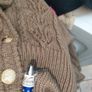 Brown button up knitted cardigan made in Italy Image 8