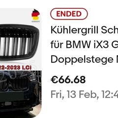 BMW ix3 grill and splitter