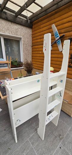 Wooden bed panels and ladder