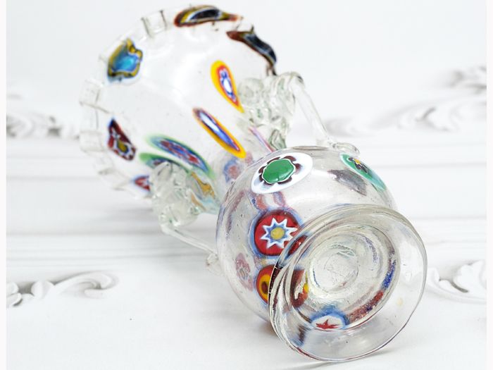 Debeaulieu Millefiori Art Glass Vase Paris
