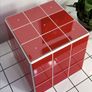 Handmade Designer Tile Cube Side Table / Stool,  Gloss Ceramic Statement Piece Image 5