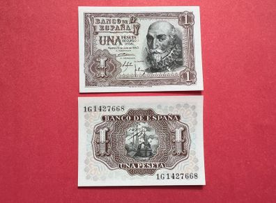 Spain  1  Peseta  1953  Pick  144a   ( Uncirculated )