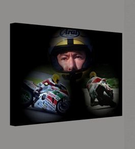 Joey Dunlop Art print Thick Canvas