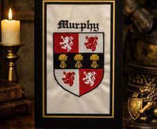 Embroidered family crest