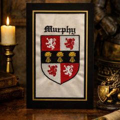 Embroidered family crest