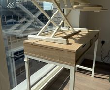 Home Office / WFH Desk Setup Desk, VIVO Sit-Stand Converter