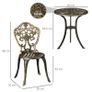 Garden Bistro Set Cast Aluminium Image 2