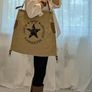 Vintage Canvas Tote Bag Cream - BRAND NEW Image 3
