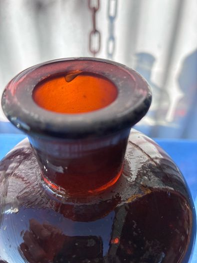 2 19th century chemists bottles