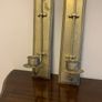 Pair solid brass wall candle stick holder Image 2