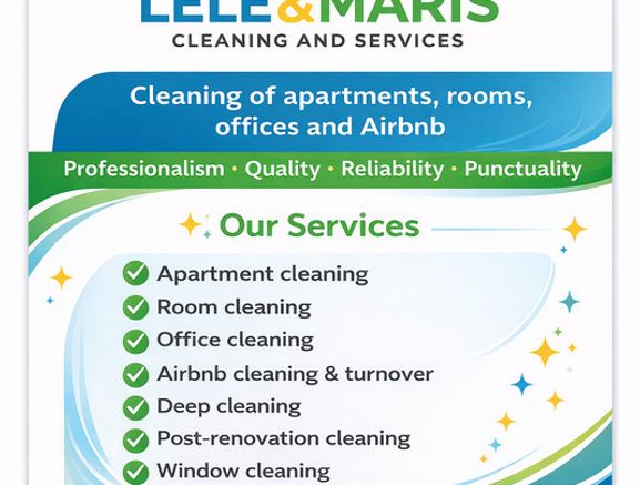 Cleaning Services from 15 per hour