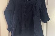 Navy linen top