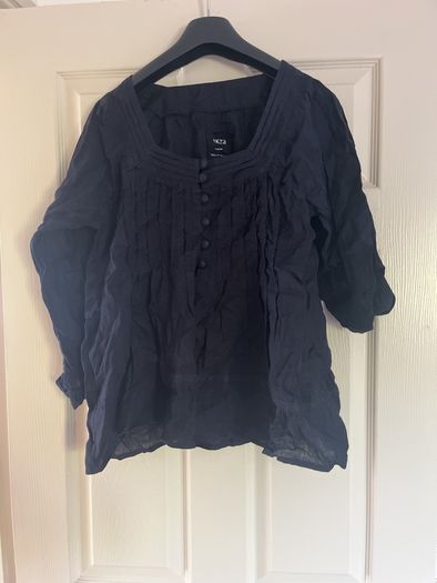 Navy linen top