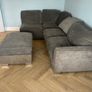 Grey L Shaped Sofa Ottoman Quick Sale Image 2