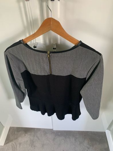 River Island Top - Grey /Black - New