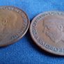 1927 English George V pennies. Image 5