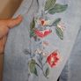 Yessica light blue embroidered ripped skinny jeans size UK18 EU46 Postage included Image 3