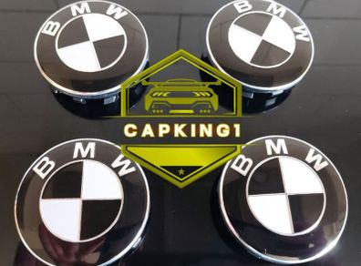 BMW Black Centre Caps (56mm) FREE POST